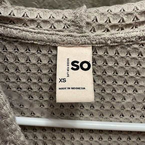 Gray Waffle Knit Hoodie SO - Picture 3 of 13